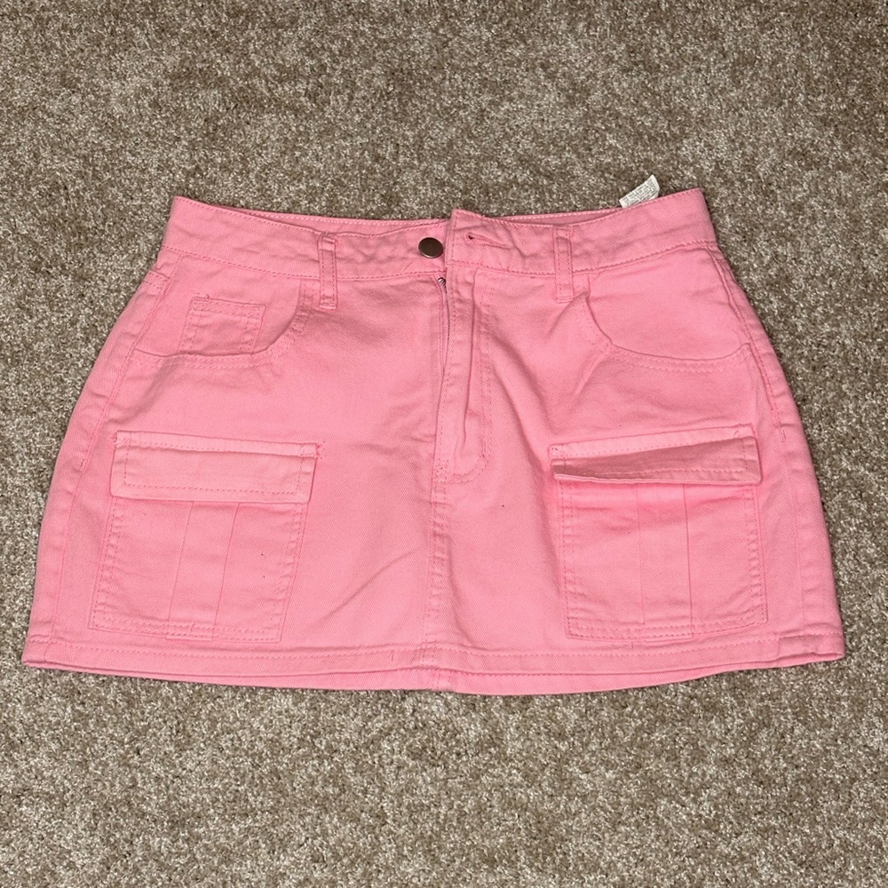 SHEIN Pink Mini Skirt with Pockets